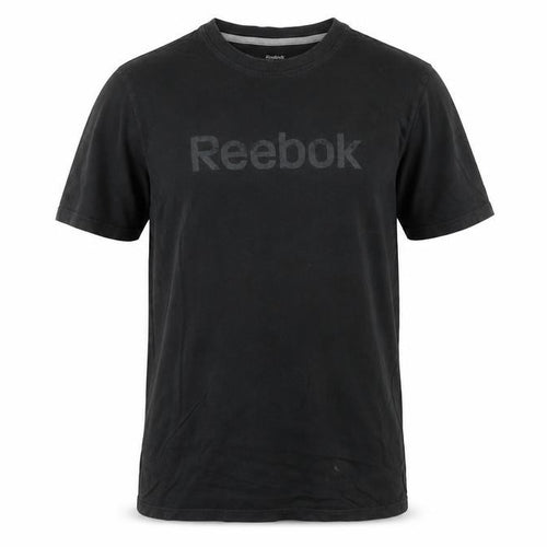 Reebok Men’s Black Cotton Crew Neck Short Sleeve Sports T-Shirt M