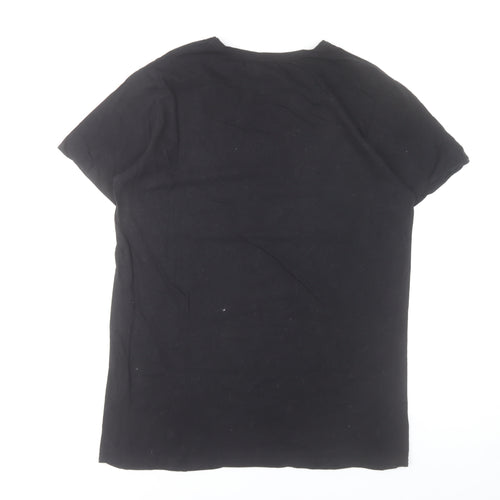 Lyle & Scott Men's Black M Regular Fit Cotton T-Shirt with Logo