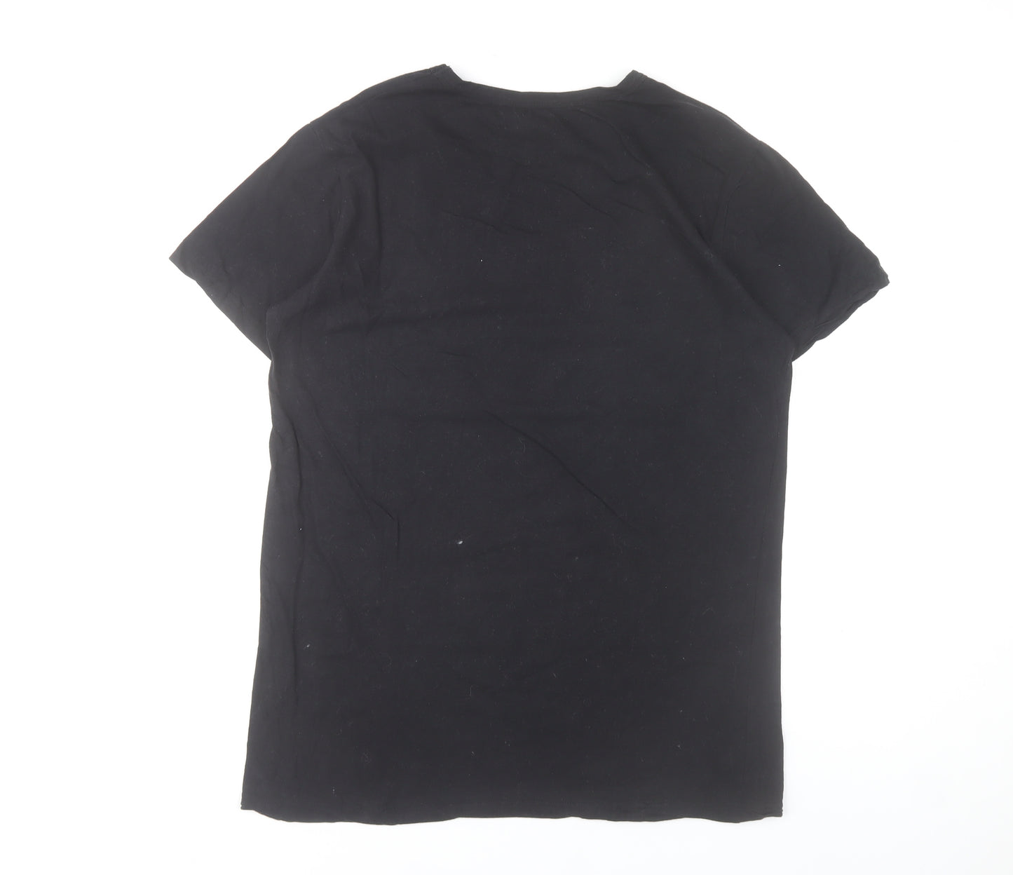 Lyle & Scott Men's Black M Regular Fit Cotton T-Shirt with Logo