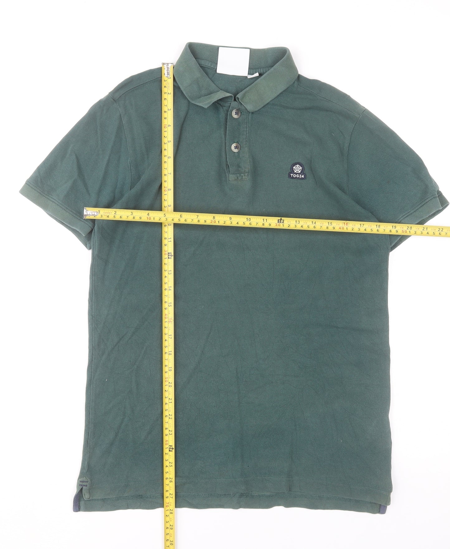 TOG24 Men’s Green Short Sleeve Cotton Polo Shirt Size M