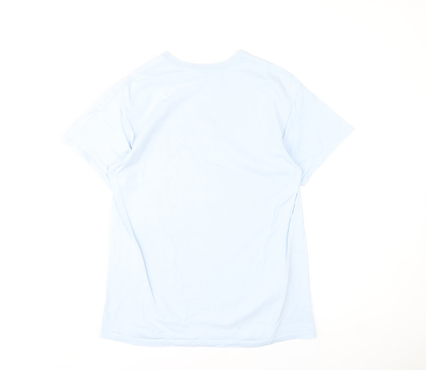 Goose & Gander Women Blue Basic Cotton Crew Neck T-Shirt M