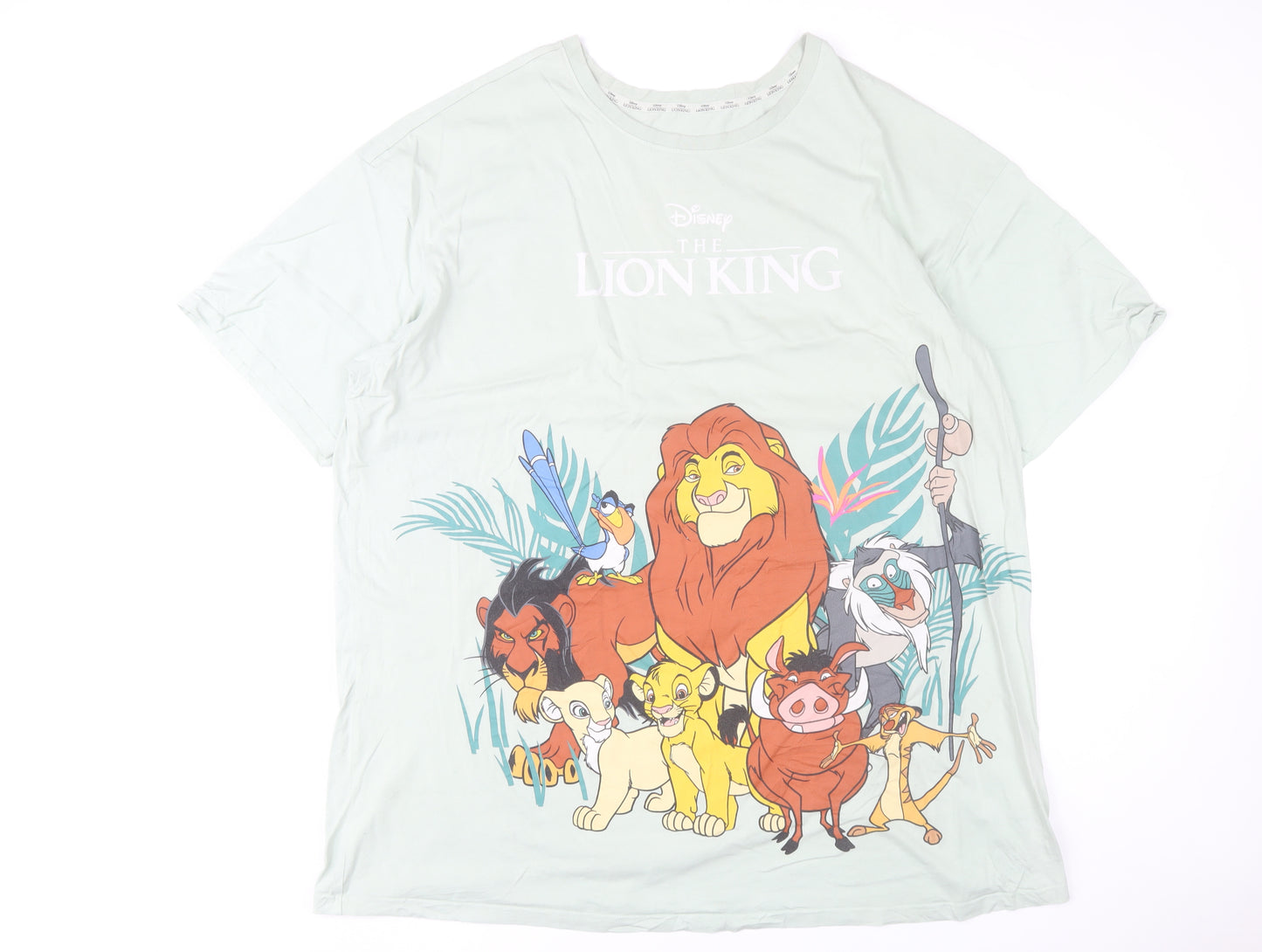 Primark Disney Lion King Mint Green Womens 2XL Nightshirt 100% Cotton