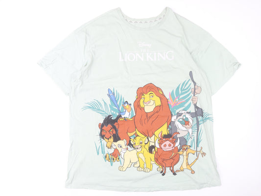 Primark Disney Lion King Mint Green Womens 2XL Nightshirt 100% Cotton