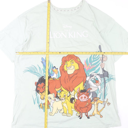 Primark Disney Lion King Mint Green Womens 2XL Nightshirt 100% Cotton