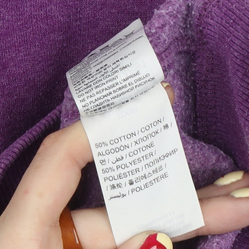 Superdry Women Purple Hooded Full Zip Logo Jacket Size S