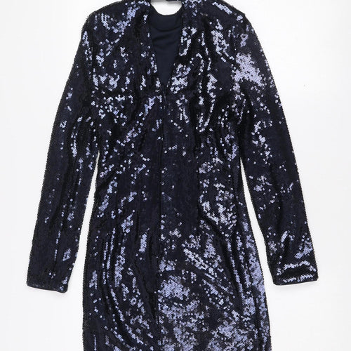 Marks and Spencer Women’s Petite Navy Sequin Bodycon Dress Size 6