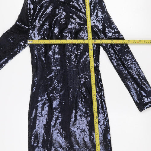 Marks and Spencer Women’s Petite Navy Sequin Bodycon Dress Size 6
