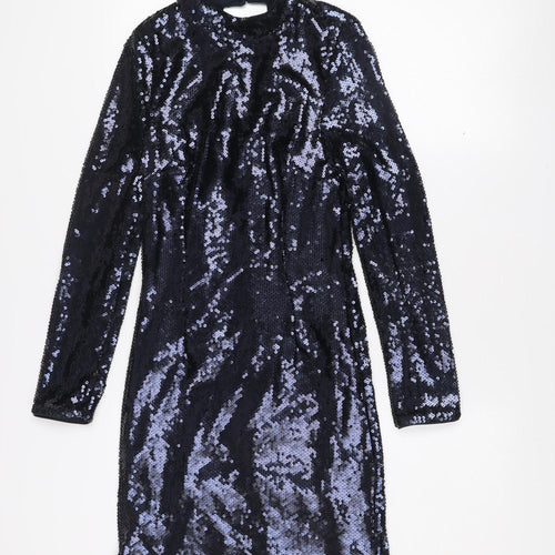 Marks and Spencer Women’s Petite Navy Sequin Bodycon Dress Size 6