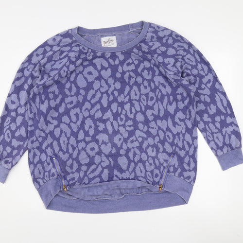 A Postcard From Brighton Women's Blue Leopard Knit Jumper Size S