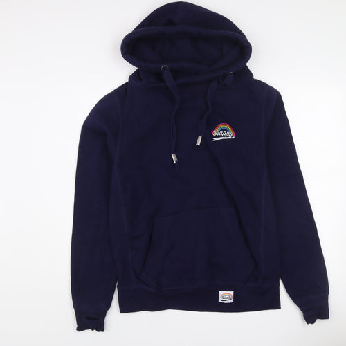 Pickle London Women’s Navy Hoodie Medium Cotton Blend Pullover