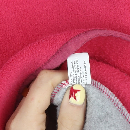 GAP Girls Pink Fleece 1/2 Zip Pullover Sweatshirt L Stretch Fit