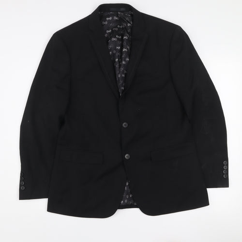 Marks and Spencer 1860 Limited Collection Men's Black 40R Slim Fit Two Button Shawl Lapel Blazer
