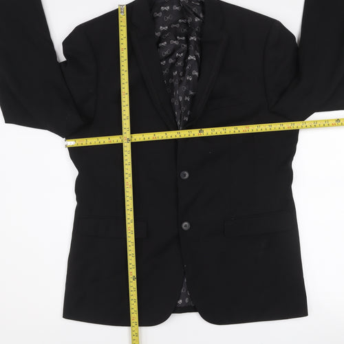 Marks and Spencer 1860 Limited Collection Men's Black 40R Slim Fit Two Button Shawl Lapel Blazer