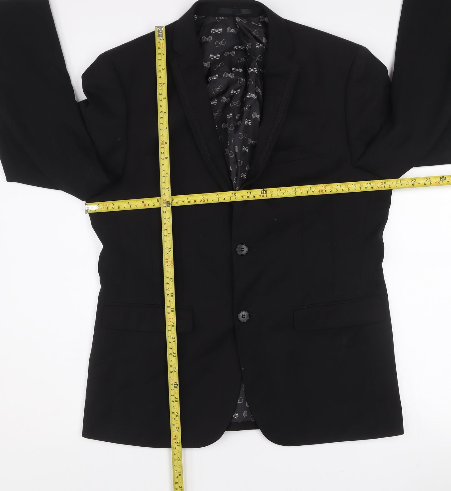 Marks and Spencer 1860 Limited Collection Men's Black 40R Slim Fit Two Button Shawl Lapel Blazer