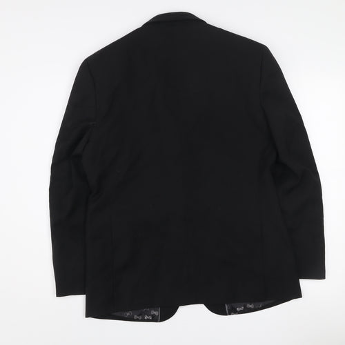 Marks and Spencer 1860 Limited Collection Men's Black 40R Slim Fit Two Button Shawl Lapel Blazer