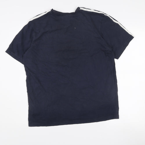 Adidas Men's Blue Short Sleeve Graphic Sports T-Shirt M