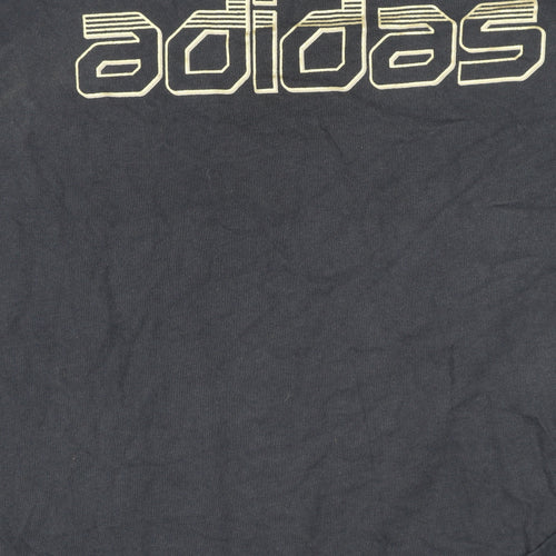 Adidas Men's Blue Short Sleeve Graphic Sports T-Shirt M