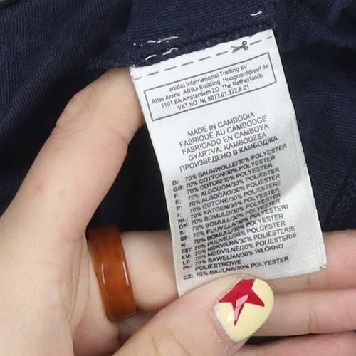 Adidas Men's Blue Short Sleeve Graphic Sports T-Shirt M