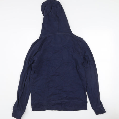 Jack & Jones Originals Men’s Blue Pullover Hoodie Size S Logo Zip Design