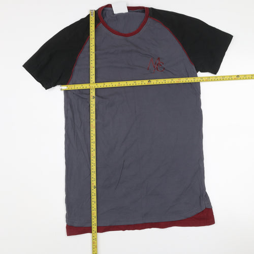 Masters of Ceremony Men's Grey Crew Neck Colourblock T-Shirt M