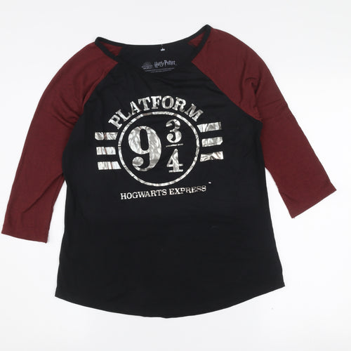Harry Potter Boys Black 7-9 Years 3/4 Sleeve Platform 9¾ T-Shirt