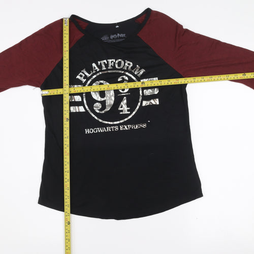 Harry Potter Boys Black 7-9 Years 3/4 Sleeve Platform 9¾ T-Shirt