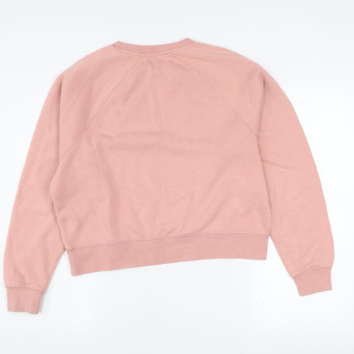 Amuse Society Womens Pink Graphic Pullover Sweatshirt Size 10