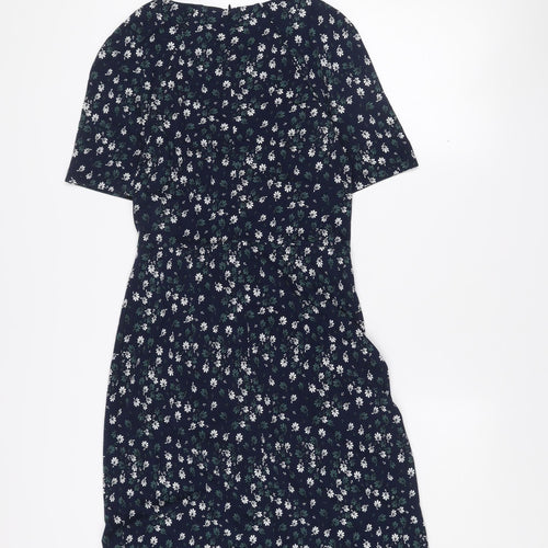 Jigsaw Women’s Blue Floral Bodycon Knee Length Dress Size S