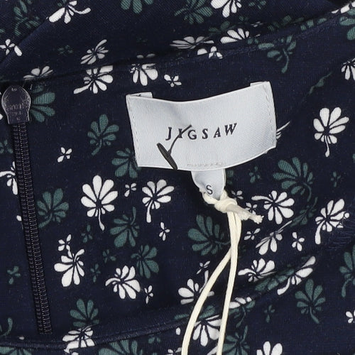 Jigsaw Women’s Blue Floral Bodycon Knee Length Dress Size S