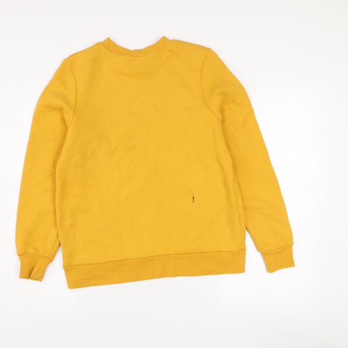 Dunnes Stores Mustard Attitude Sweatshirt Womens Small Cotton Blend