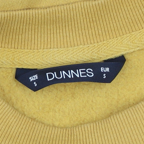 Dunnes Stores Mustard Attitude Sweatshirt Womens Small Cotton Blend