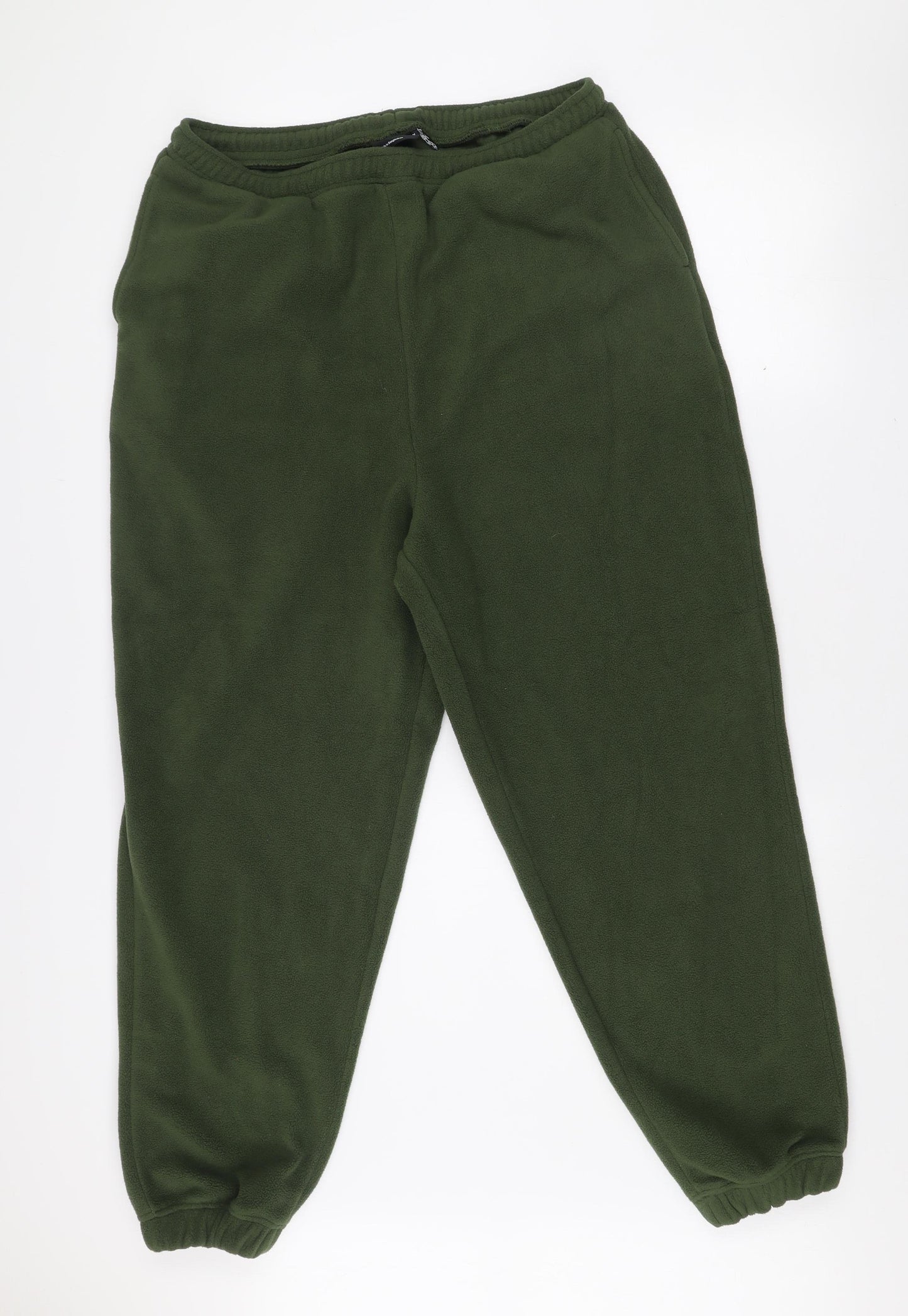 ASOS Design Men's Green Fleece Jogger Trousers Size M Relaxed Fit