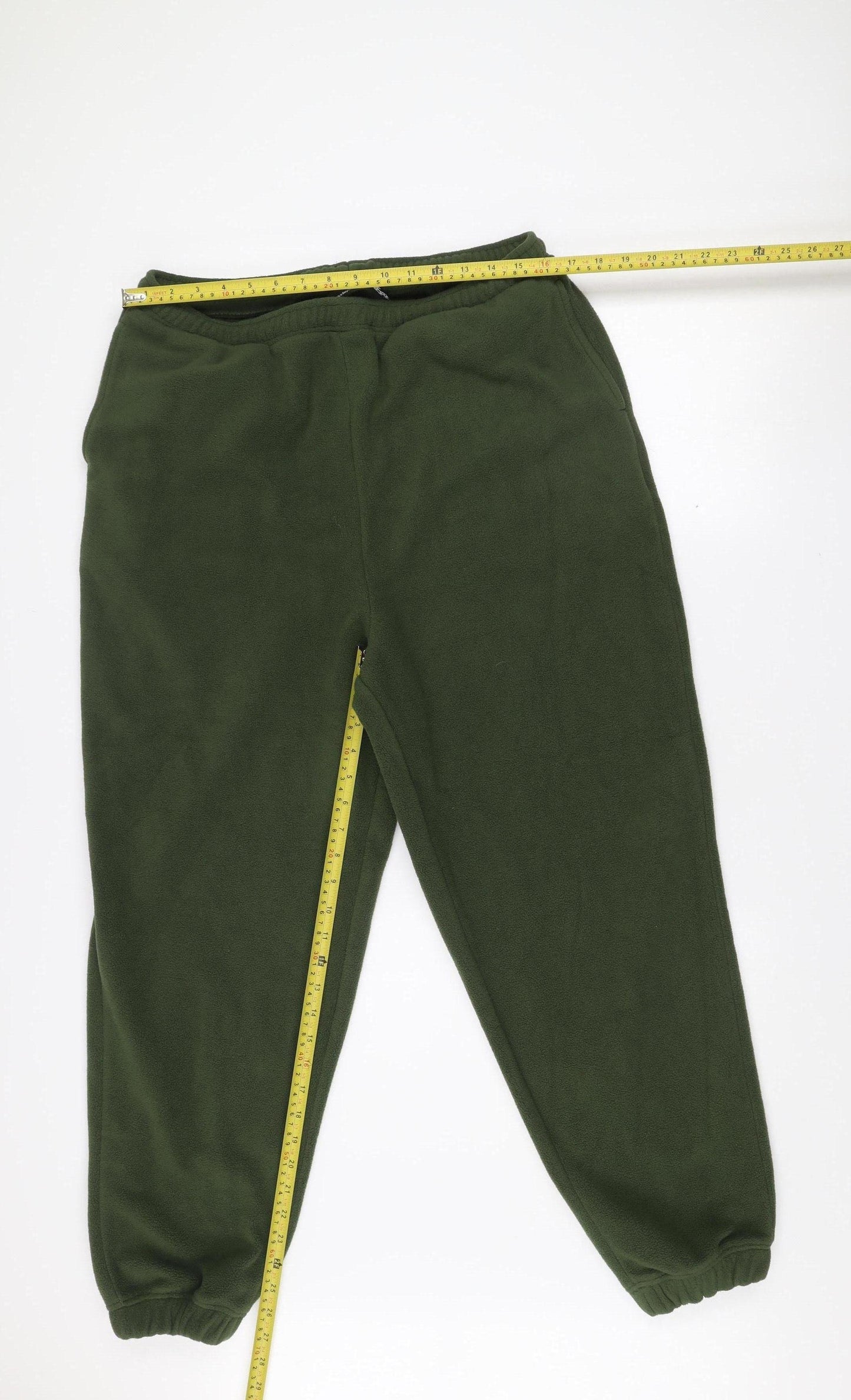 ASOS Design Men's Green Fleece Jogger Trousers Size M Relaxed Fit