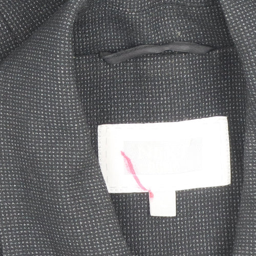 Next Women's Black Zip-Up Collared Blazer Jacket Size 12