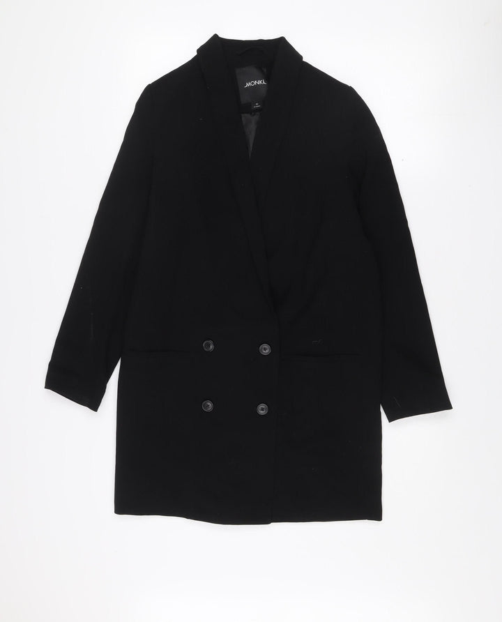 Monki Women's Black XS Double-Breasted Blazer Tailored Jacket