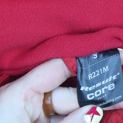 Result Core Men Red S Windbreaker Jacket Water Resistant Lined