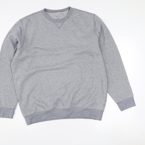 James Pringle Mens Grey Large Crew Neck Cotton Sweatshirt