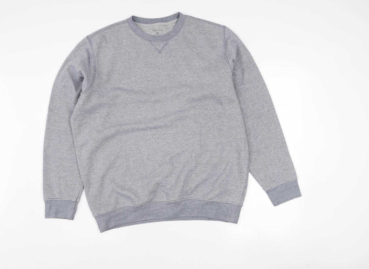 James Pringle Mens Grey Large Crew Neck Cotton Sweatshirt