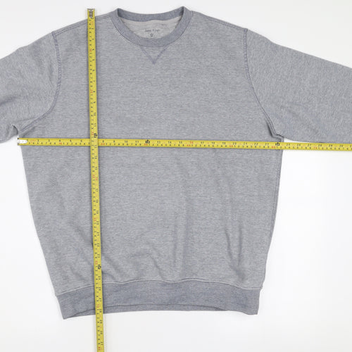 James Pringle Mens Grey Large Crew Neck Cotton Sweatshirt