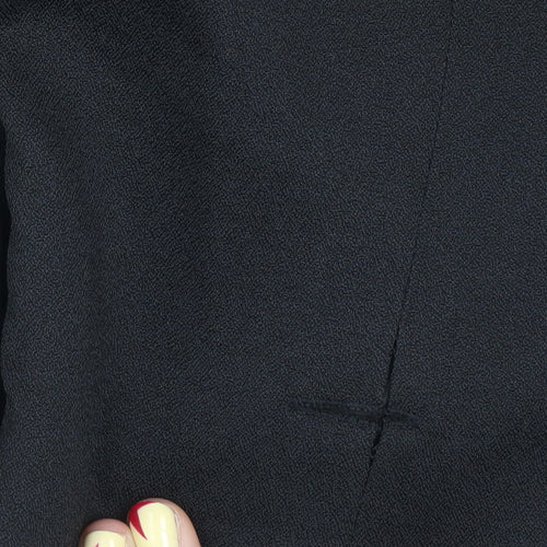 Missguided Women’s Black Double-Breasted Long Blazer Size 10