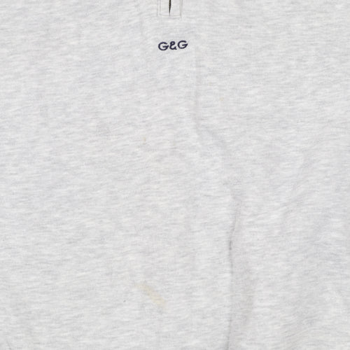 G&G Women’s Grey 1/4 Zip Sweatshirt XL Cotton Blend Casual Comfort