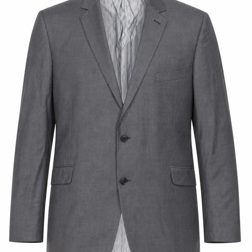 Burton Men's Grey Suit Jacket 46R Two-Button Classic Fit