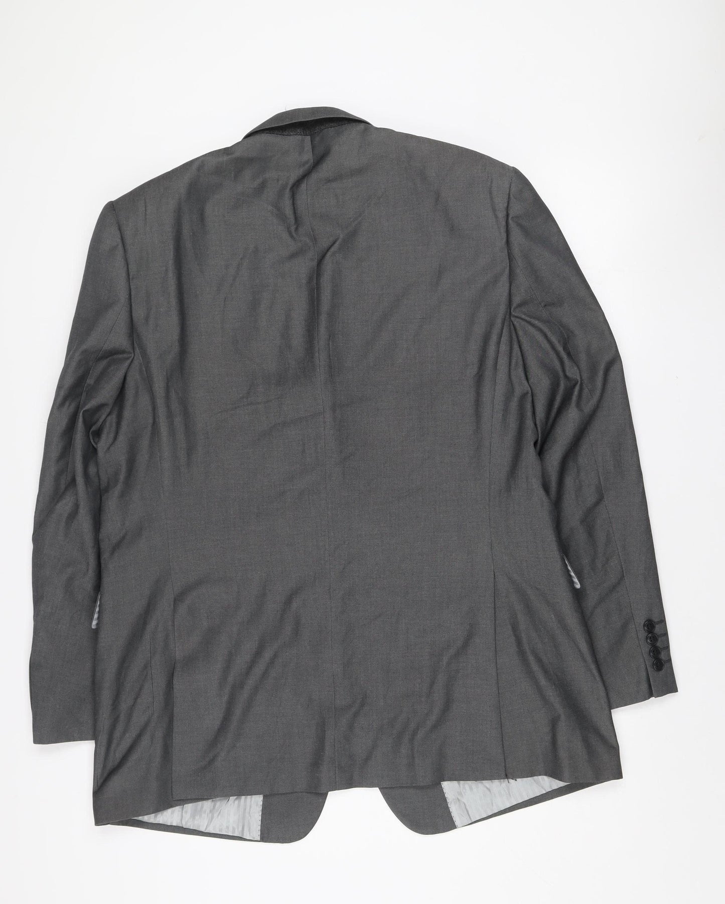 Burton Men's Grey Suit Jacket 46R Two-Button Classic Fit