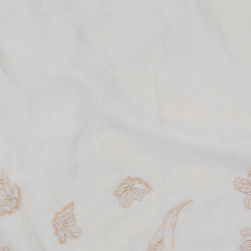 Simply Be Women’s Beige Embroidered Chiffon A-Line Dress Size 14