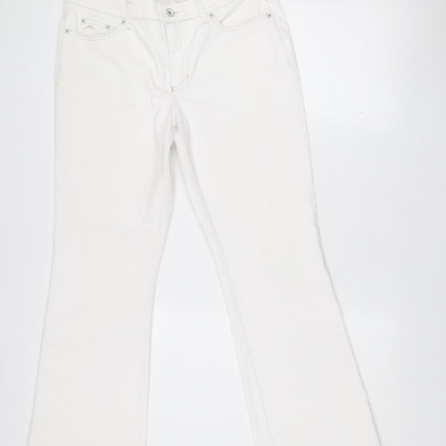 MAC Women’s White Straight Leg Jeans Size 14 Cotton Blend