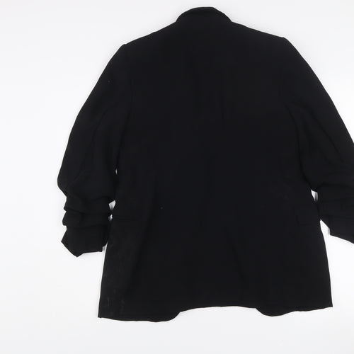 Marks and Spencer Womens Black Size 8 Regular Fit Single Breasted Blazer