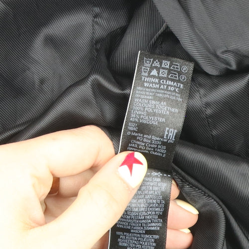 Marks and Spencer Womens Black Size 8 Regular Fit Single Breasted Blazer