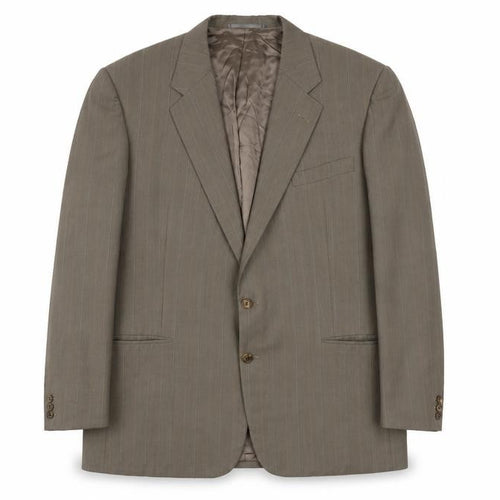 Chester Barrie Men’s Brown Pinstripe 46 Long Wool Single-Breasted Blazer
