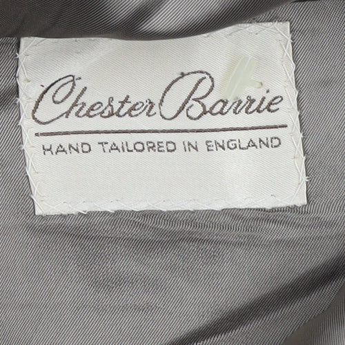Chester Barrie Men’s Brown Pinstripe 46 Long Wool Single-Breasted Blazer