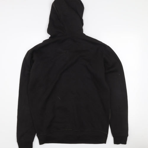 boohooMAN Men's Black Beige Orange Colour Block Hoodie M